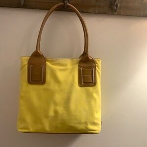 Tommy Hilfiger handbag, Yellow canvas w/leather